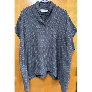 ITEMZ chris baumgartner Poncho Style Pullover Shark Bite‎ Hem Gray OSFM